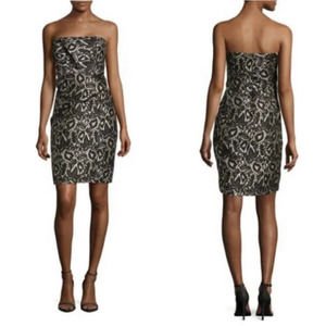 J‎ Mendel Strapless Drape Waist Sheath Dress Size 6 NWT